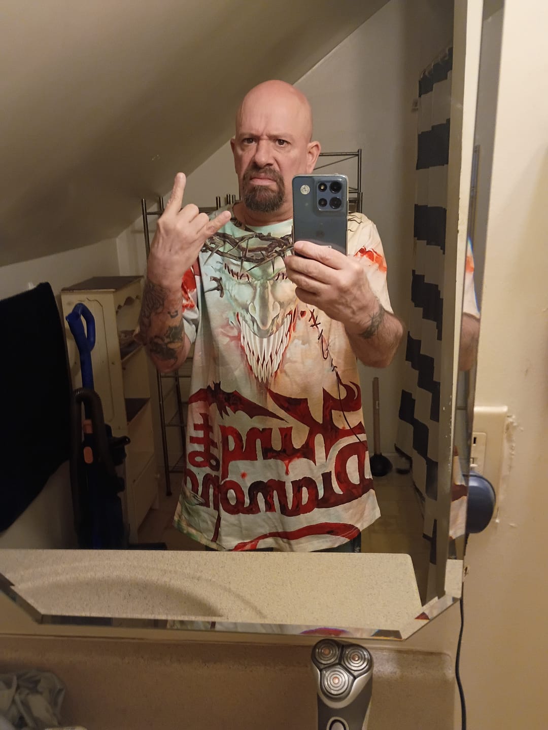 Customer photo review of King Diamond - House Of God - All-Over Shirt