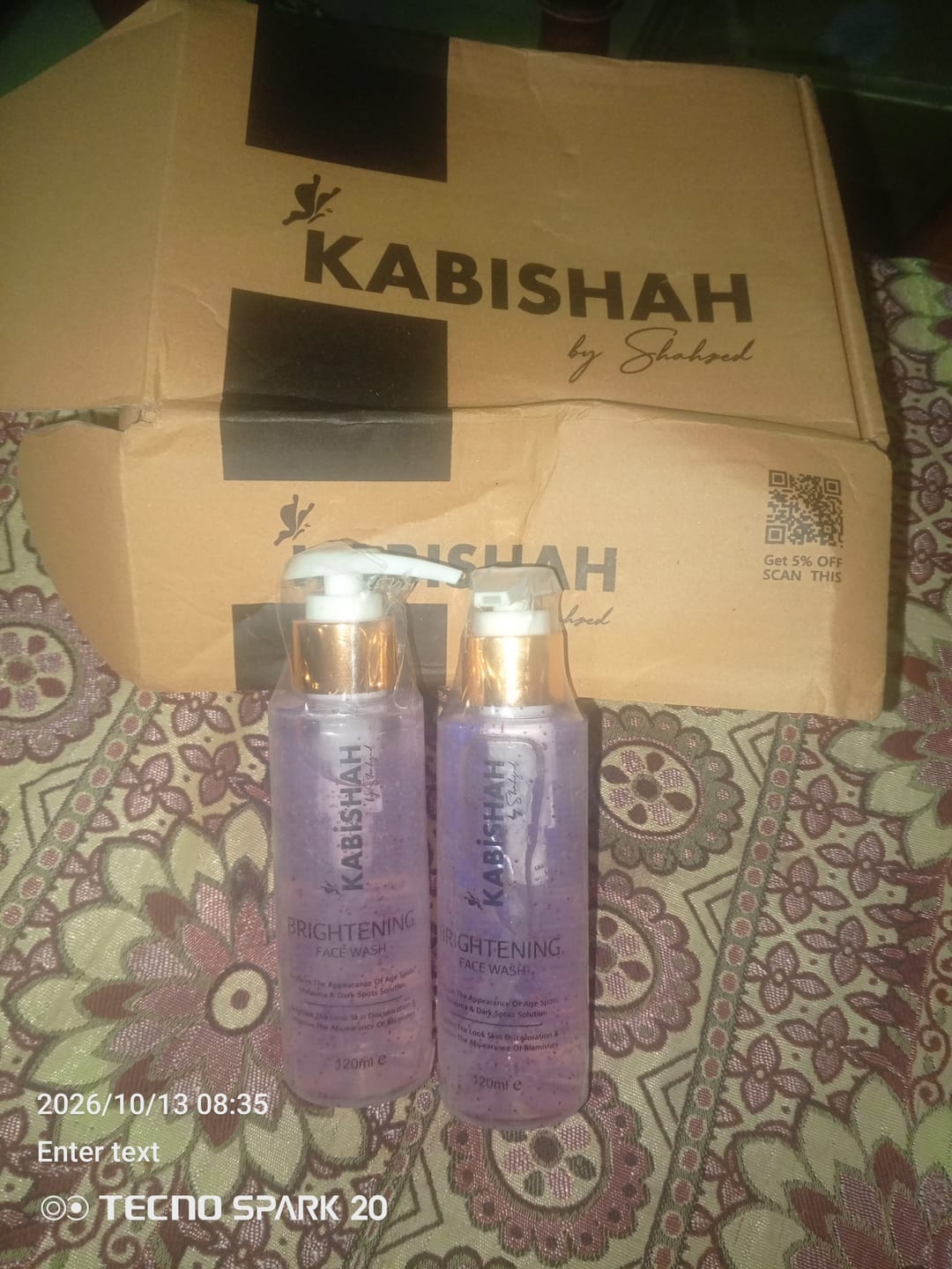 Customer photo review of LuminaBright Whitening Face Wash Double Pack: Duo Glow
