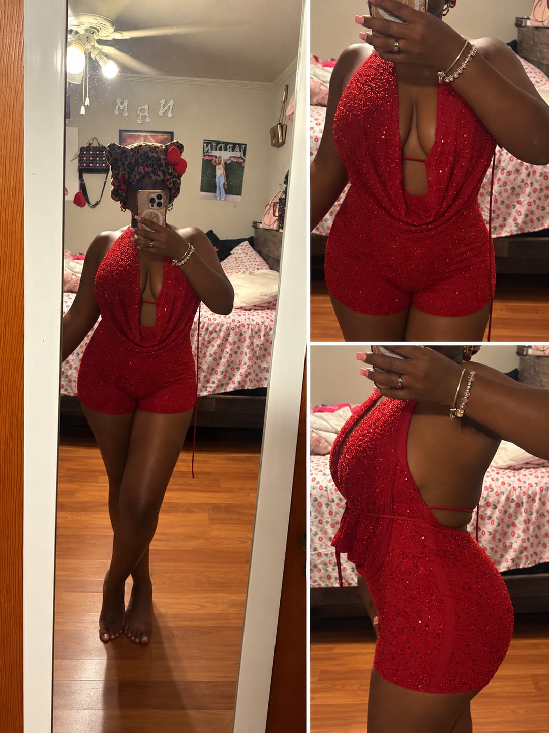 Customer photo review of Lightplay Beaded Halter Romper