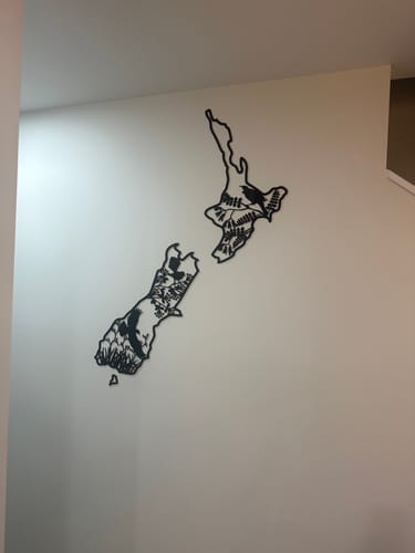 Customer photo review of Kiwiana Native Bird NZ Map