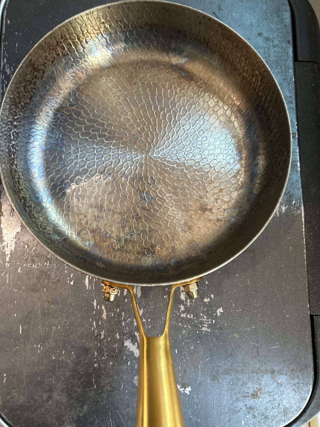 Customer photo review of Hand-Hammered High-Wall Titanium Pan | Limited Edition