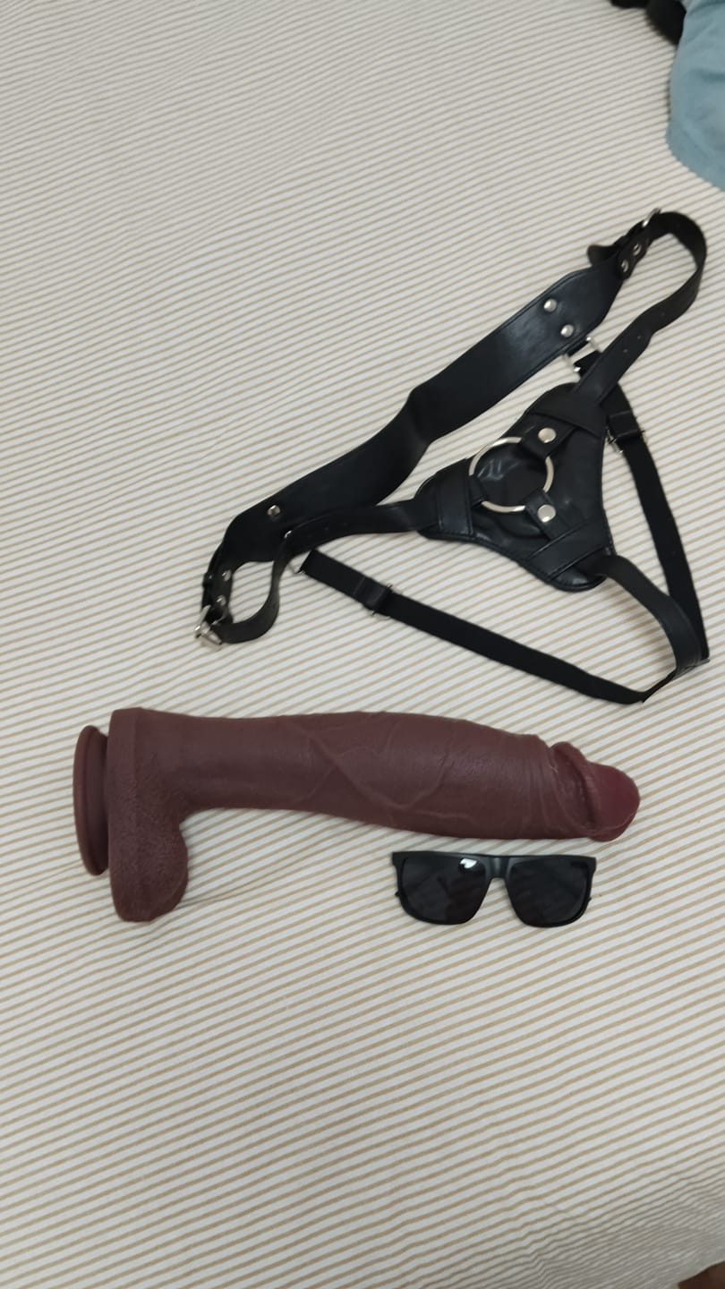 Customer photo review of Draven - Leather Strap On Harness