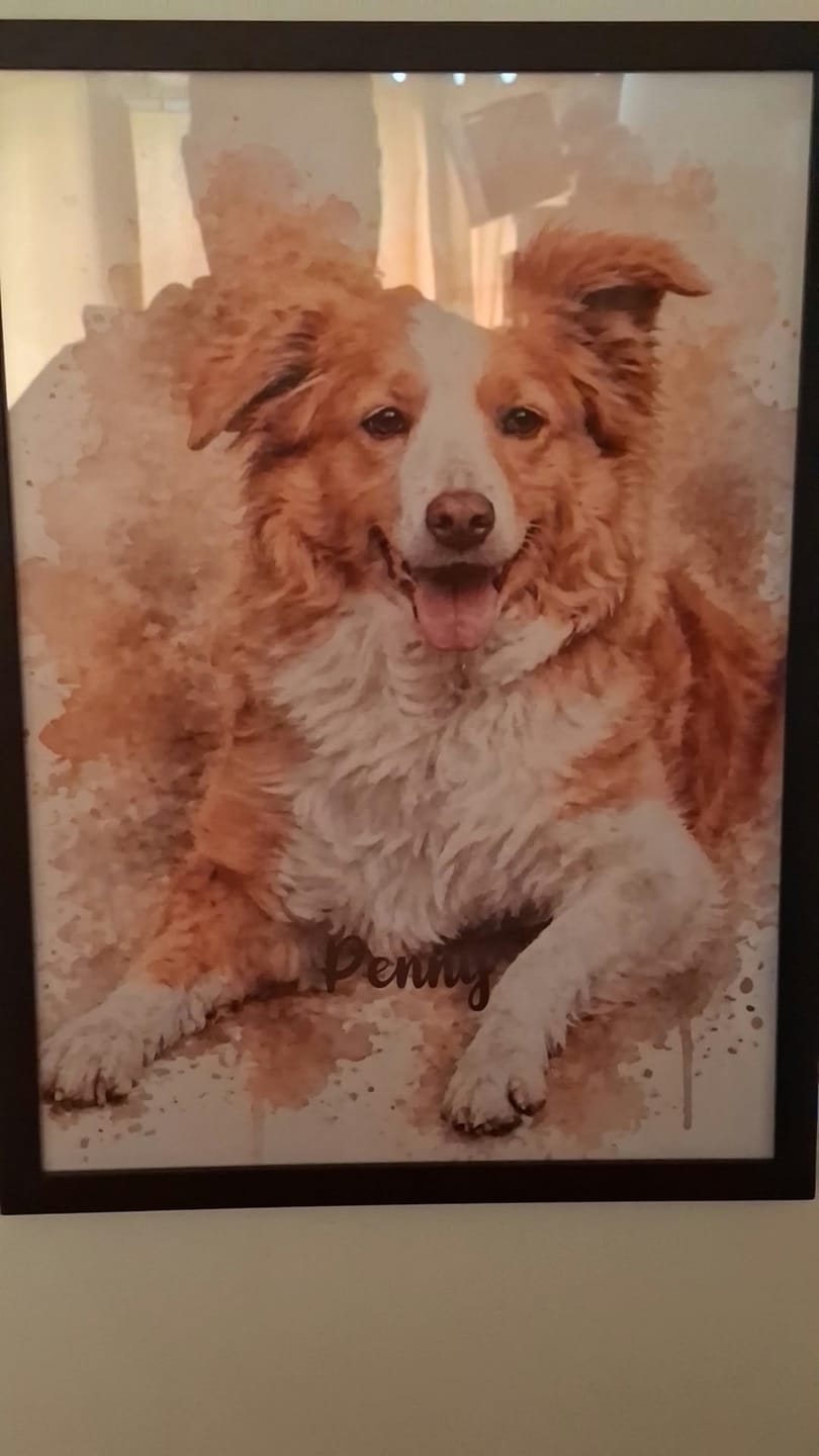 Customer photo review of Personalised Poster - Watercolour Realistic Portrait