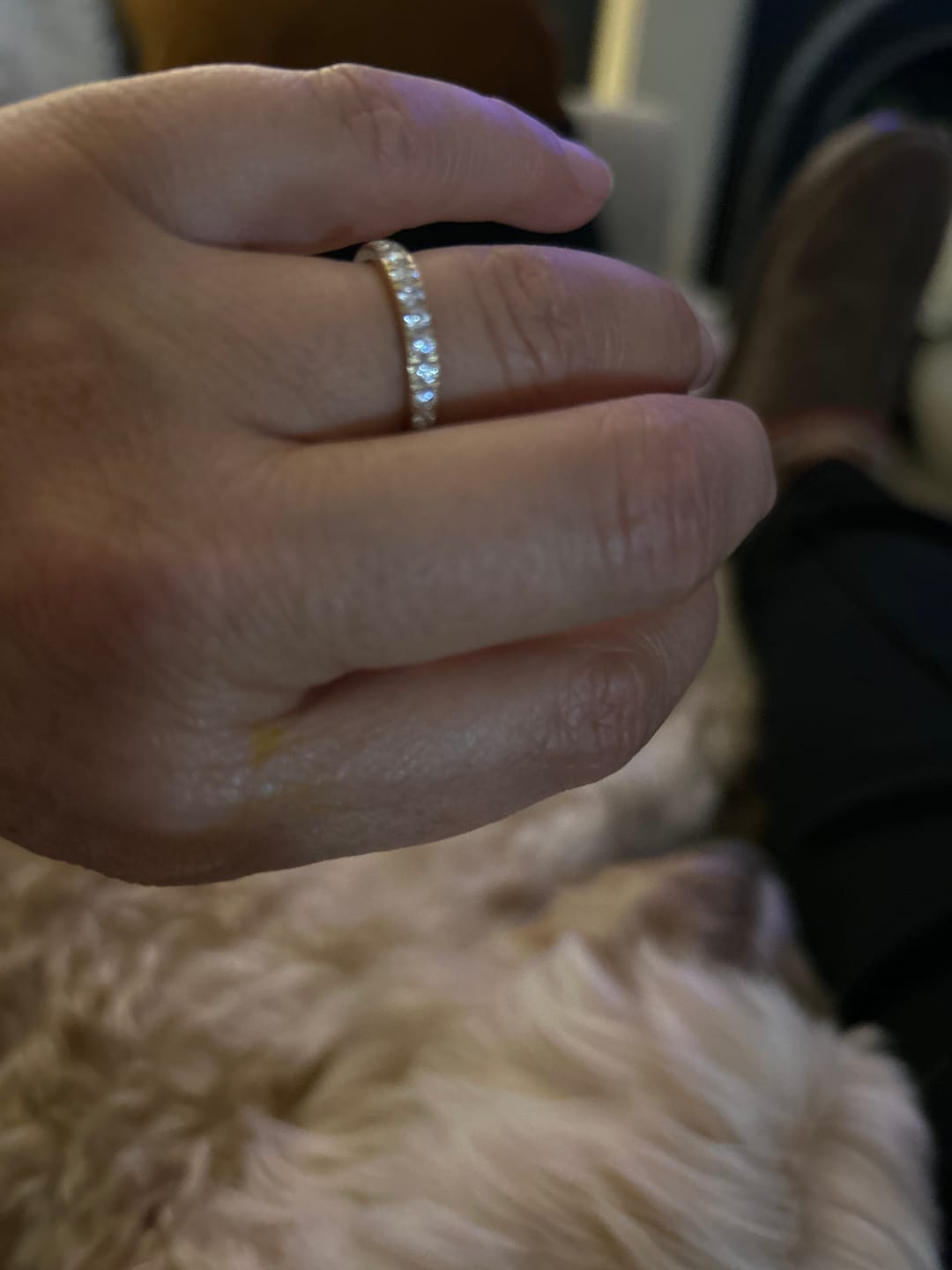 Customer photo review of Eternity Band Ring