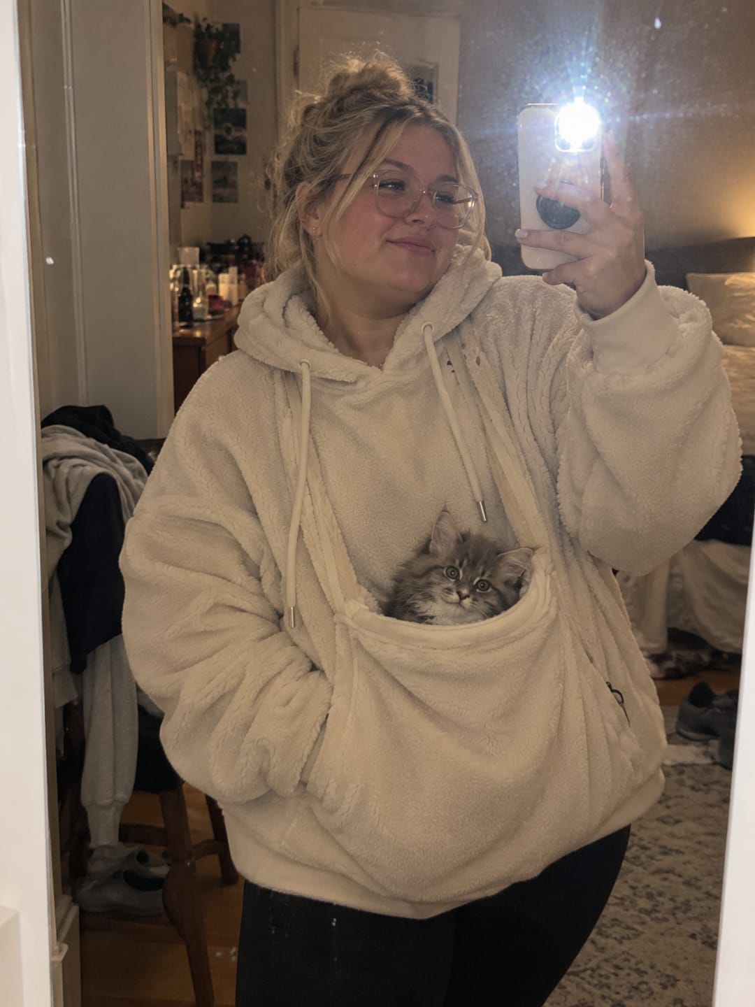 Customer photo review of The Joey Hoodie™ – for Small Dogs & Cats
