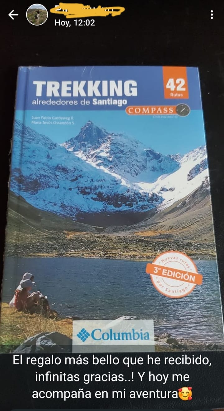 Customer photo review of Guía de Trekking alrededores de Santiago