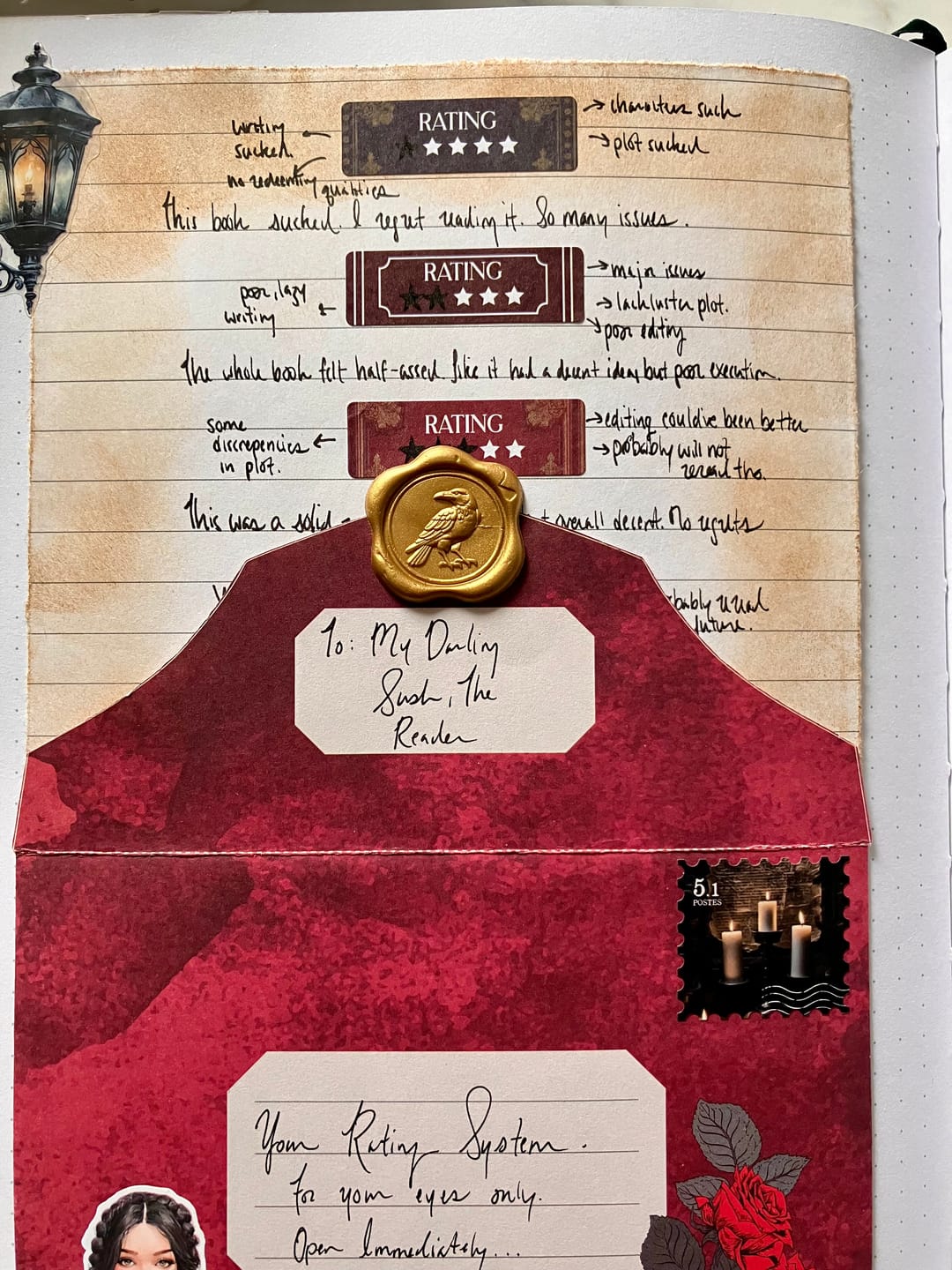 Customer photo review of The Secret Archives Wax Seal Stickers