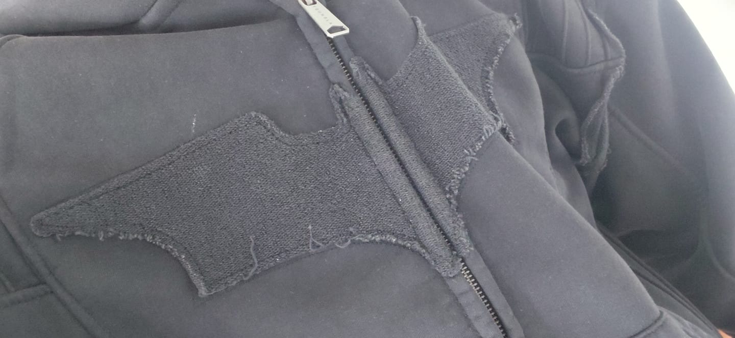 Customer photo review of 5209 - Batman Armored Zip-Ups