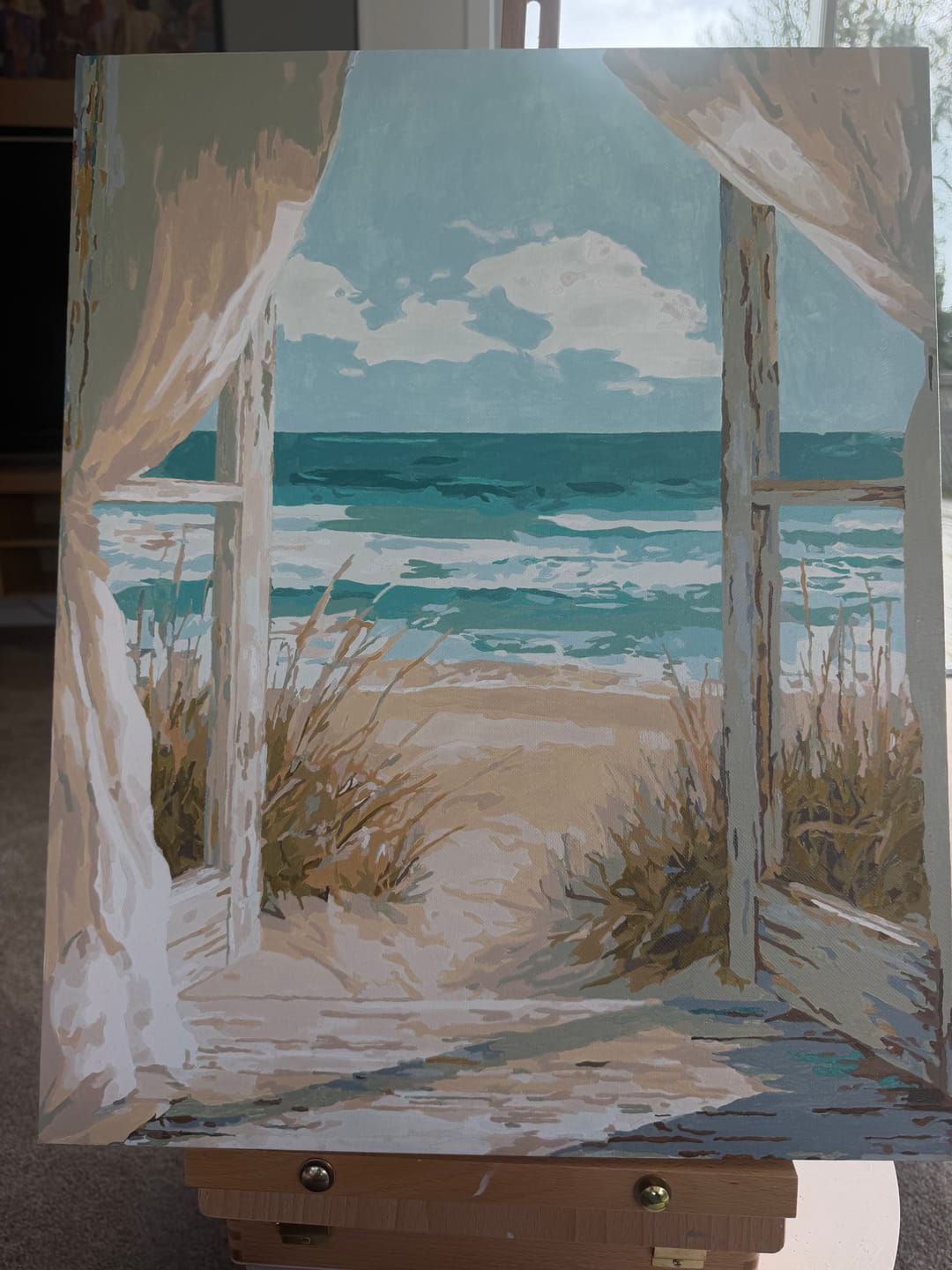 Customer photo review of Coastal Calm | Paint by Number