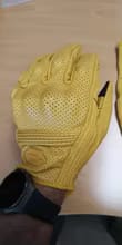 Customer photo review of Guantes de Moto Piel Lisa – Protección en Nudillos para Entretiempo e Invierno
