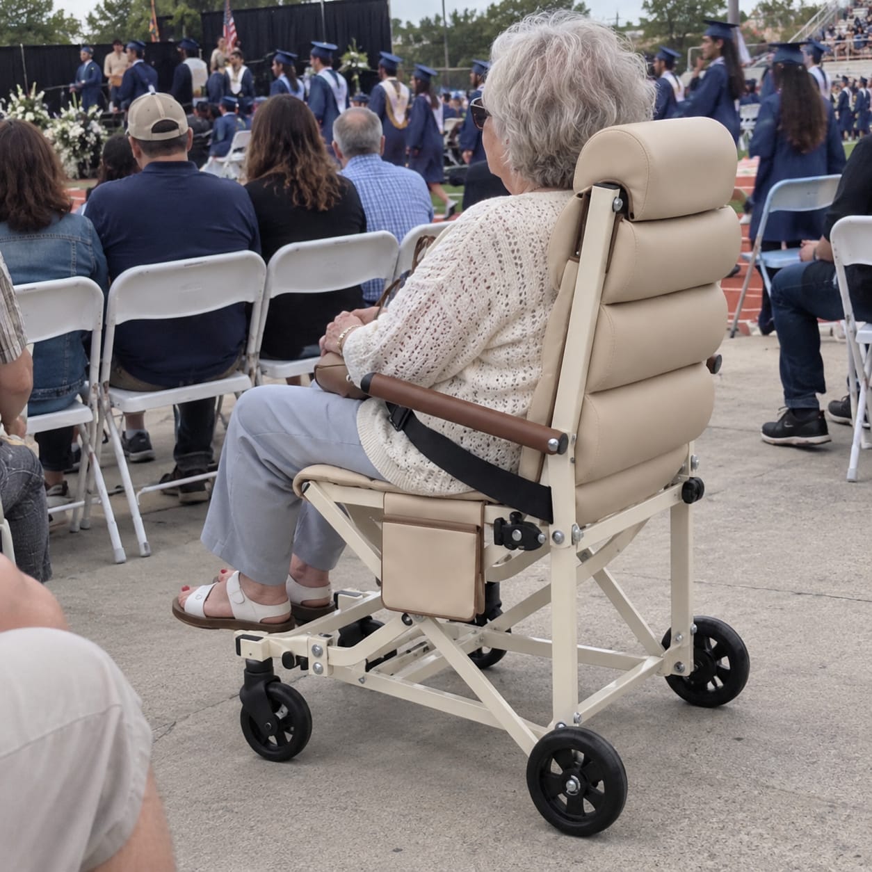 Customer photo review of Folding Transport Chair