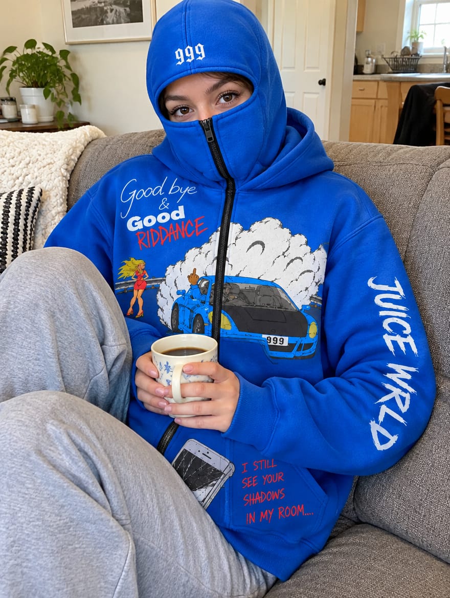 Customer photo review of Legends Zip-Up Mask Hoodie