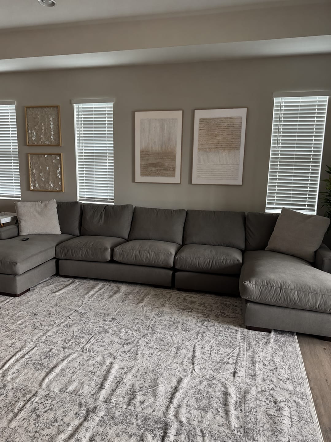Customer photo review of Beige and Brown Wabi Sabi Canvas Art Set of 2 #WS093