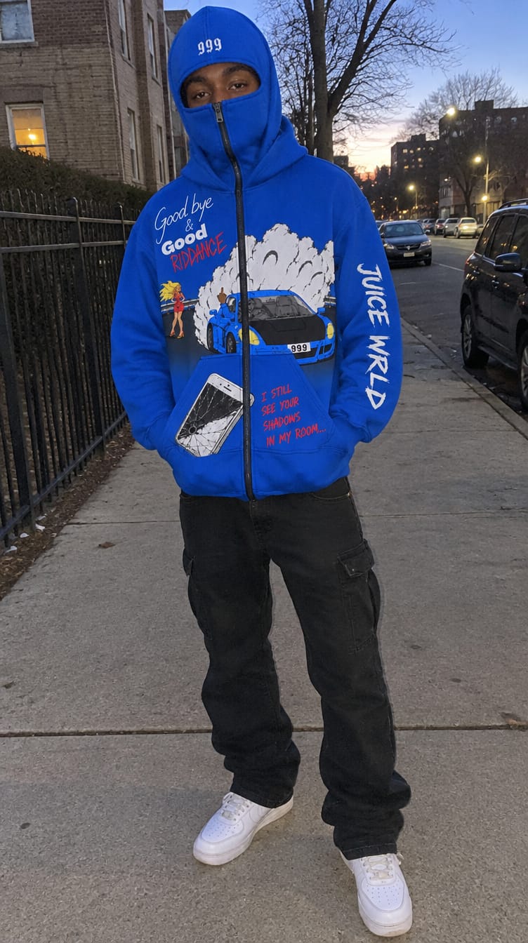 Customer photo review of Legends Zip-Up Mask Hoodie