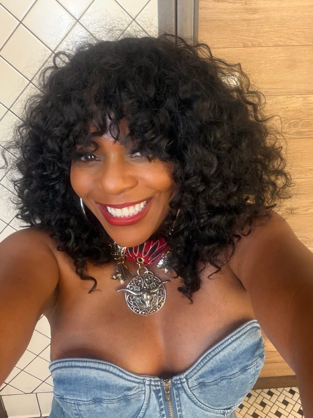 Customer photo review of Human Crochet Hair Deep Wave for Miracle Knots