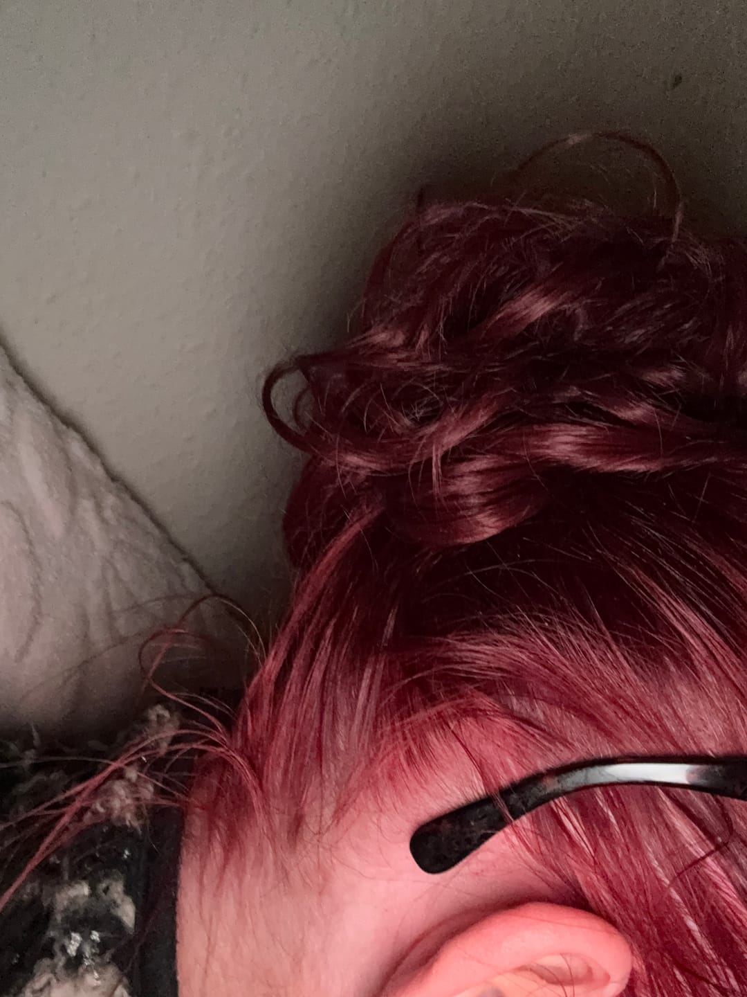 Customer photo review of Stranded Mini Messy Bun - #118 Cherry Blossom