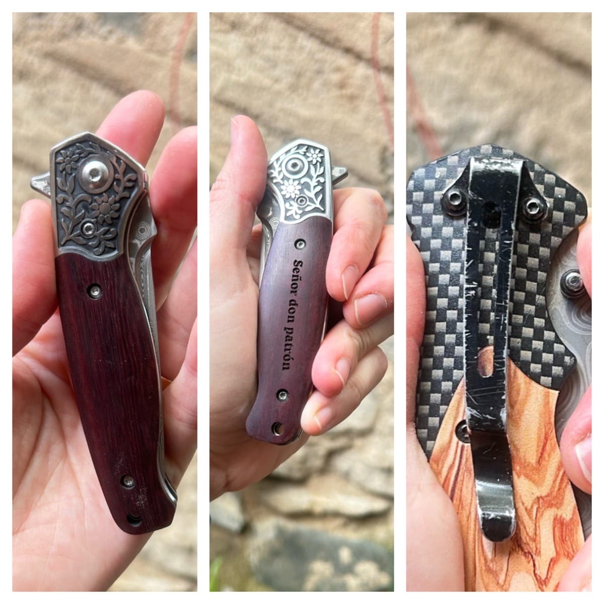 Customer photo review of Cortapluma de Acero Damasco VENTISCA - PATAGÓN