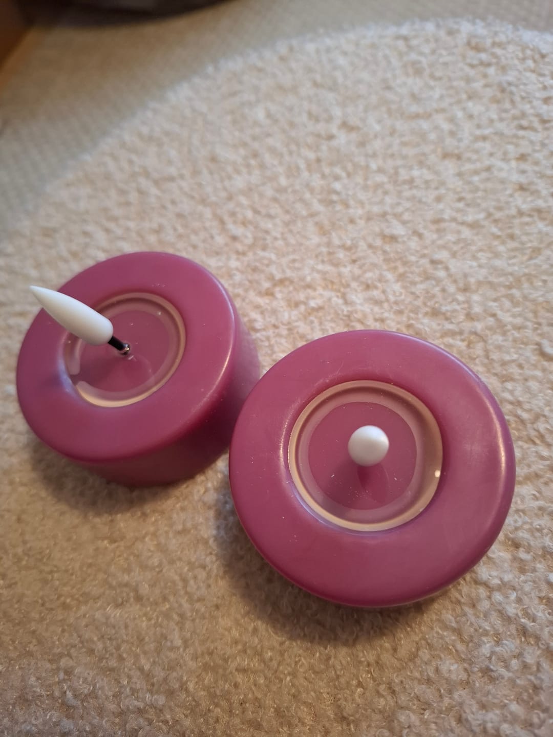 Customer photo review of LED Jumbo Fyrfadslys 2 stk. (Store) Magenta