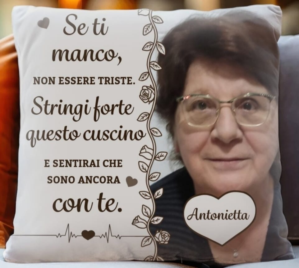 Customer photo review of Se ti manco - Cuscino personalizzato