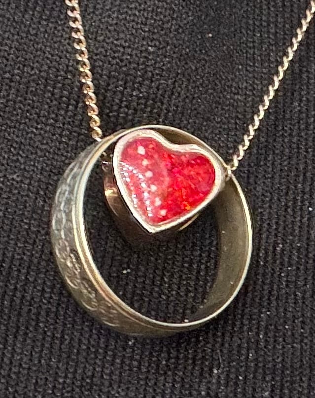 Customer photo review of Sweet Memories Heart Charm 18ct Rose Gold PVD