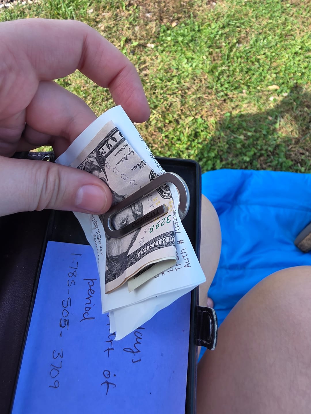 Customer photo review of 717 Supply Large Paperclip Money Clip - Silver