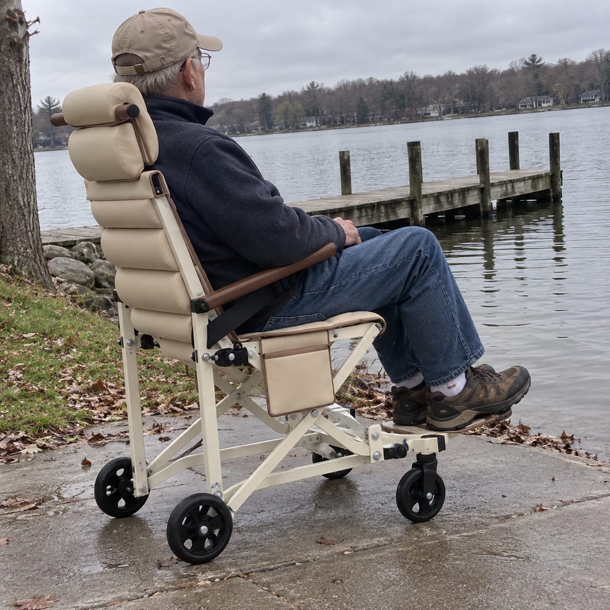 Customer photo review of Folding Transport Chair