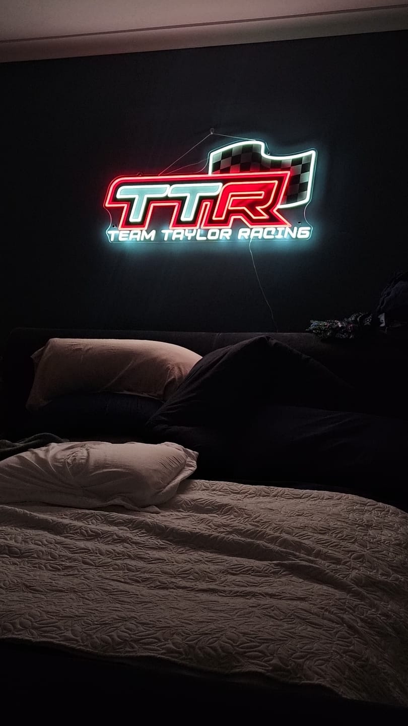 Customer photo review of Team Taylor Racing | LED Neon Sign