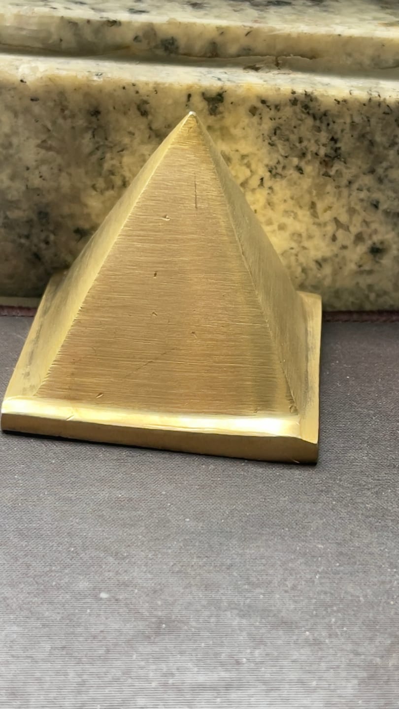 Customer photo review of Solid Brass Pyramid Vastu Remedy for North West Direction Balance, Health, Wealth and Positive Energy Support for Entrance, Kitchen and Home Spaces | 7.6 cm | 600 g