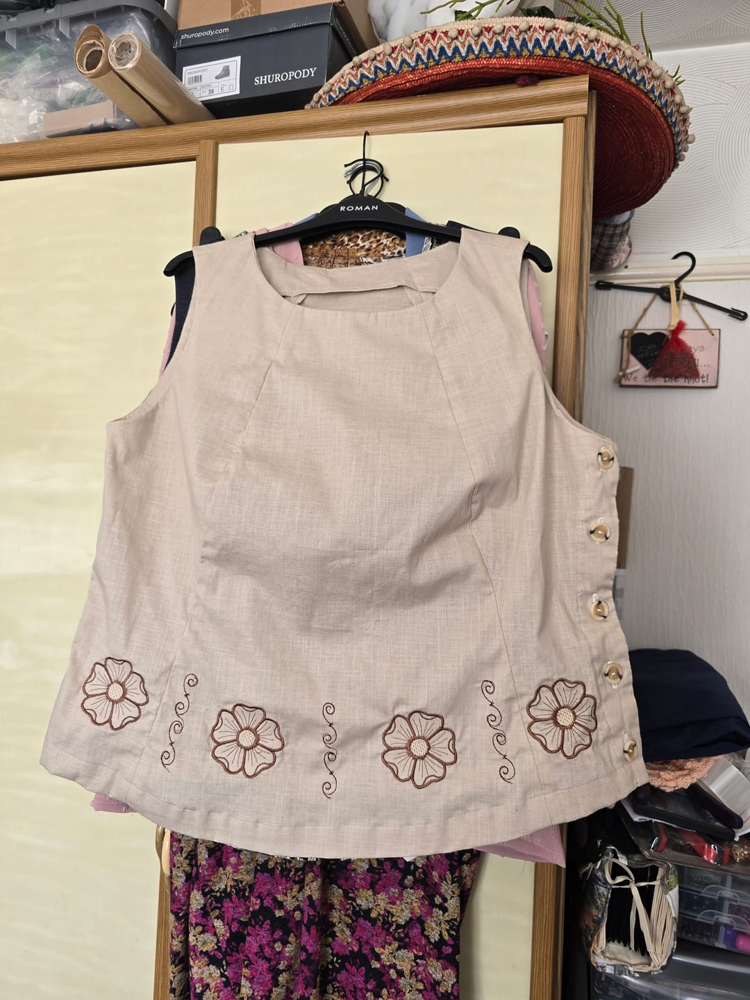 Customer photo review of Plain Cotton Linen Blend Fabric