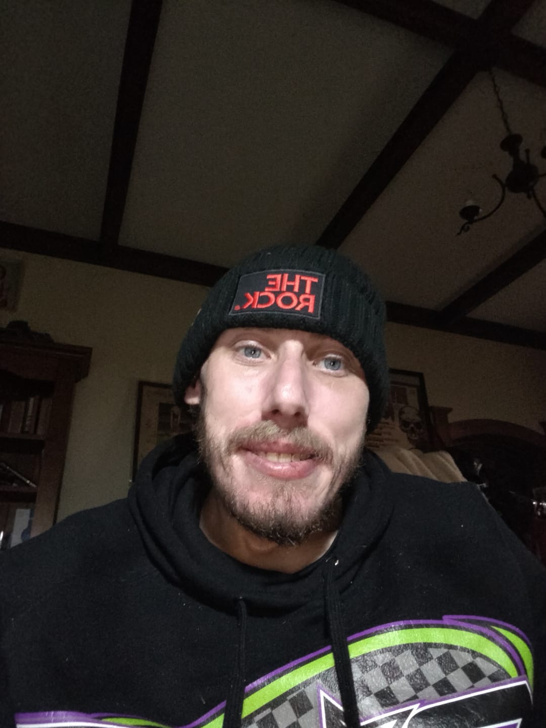 Customer photo review of The Rock Cable Knit Beanie