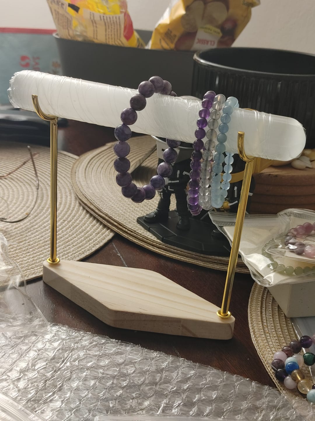 Customer photo review of Selenite Bracelet Holder