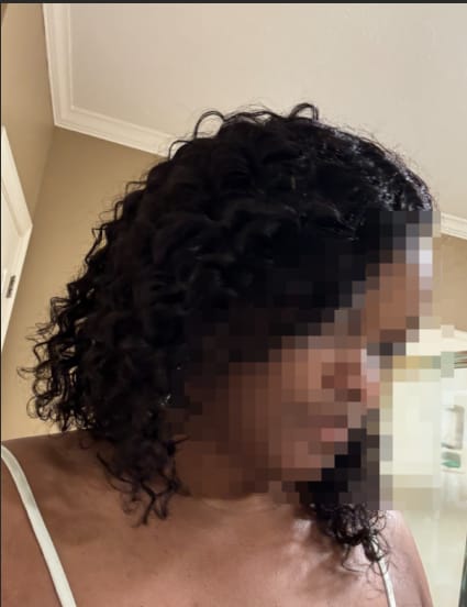 Customer photo review of Wavymy Deep Wave Bob Wig Wear & Go Dome Cap Glueless 7x5 Lace Wig Pre-everything Human Hair 180% Density
