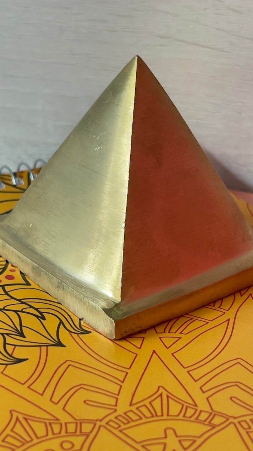 Customer photo review of Solid Brass Pyramid Vastu Remedy for North West Direction Balance, Health, Wealth and Positive Energy Support for Entrance, Kitchen and Home Spaces | 7.6 cm | 600 g