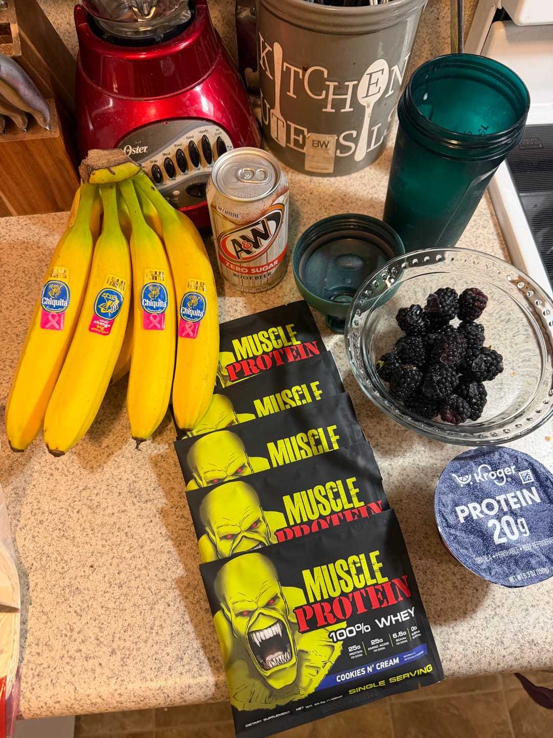 Customer photo review of Whey Protein Powder Travel Single Serving