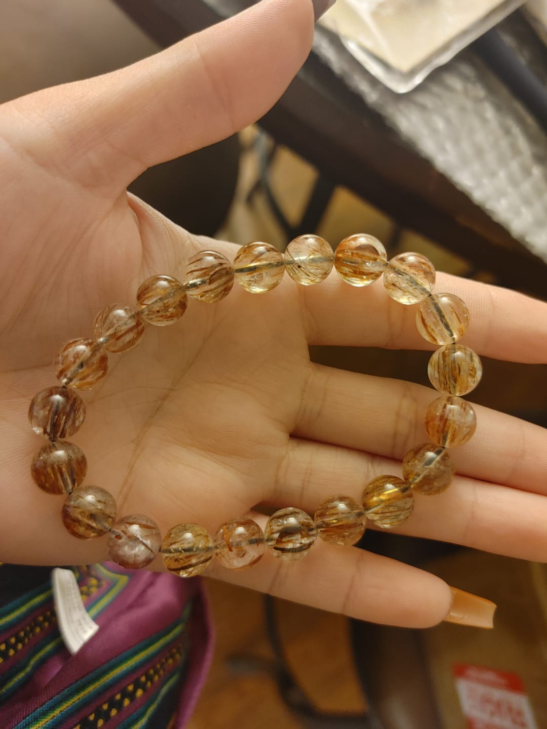 Customer photo review of Hematite in Quartz Bracelet 8.9-9.4mm