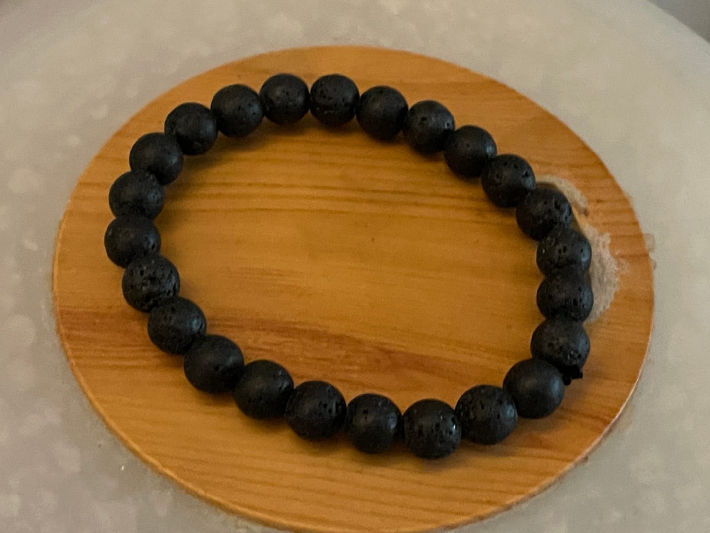 Customer photo review of Natural Volcanic Lava Bracelet | Vastu Remedy for Rebirth, Energy & Emotional Balance | 8 mm Beads
