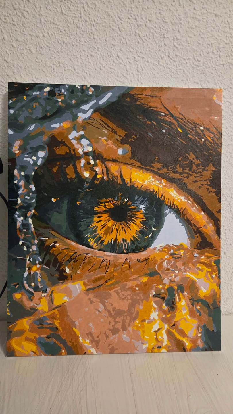 Customer photo review of Emerald Gaze | Paint by Number