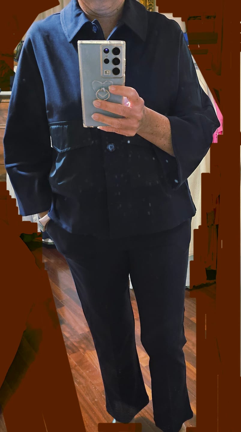 Customer photo review of GIACCA ANITA BLU
