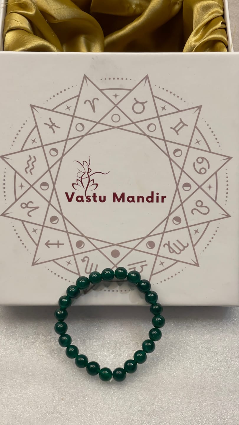 Customer photo review of Natural Green Jade Crystal Bracelet – Vastu Remedy for Abundance & Protective Harmony | 8mm Beads