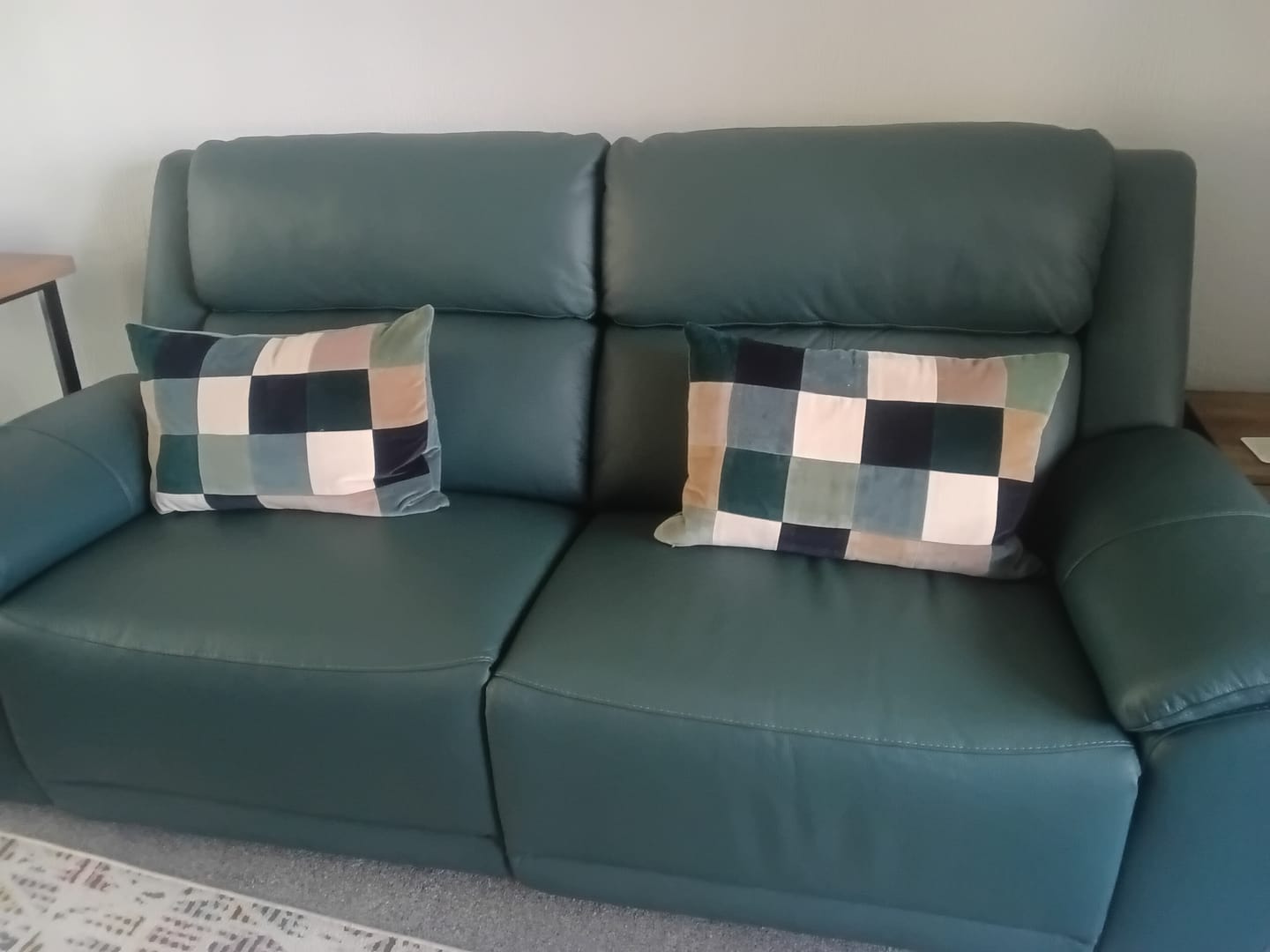 Customer photo review of Utah Leather Power Recliner 3 Seater Sofa & Armchair with Power Headrest, Power Lumbar and Heated Seat