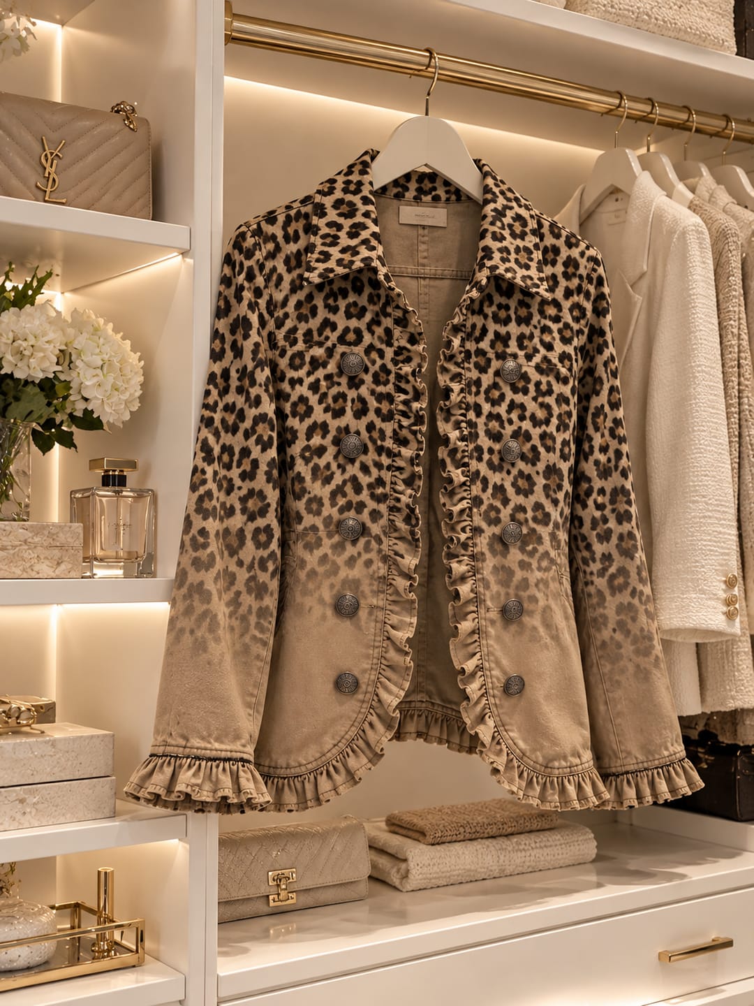 Customer photo review of Chaqueta Leopardo Degradado con Volantes