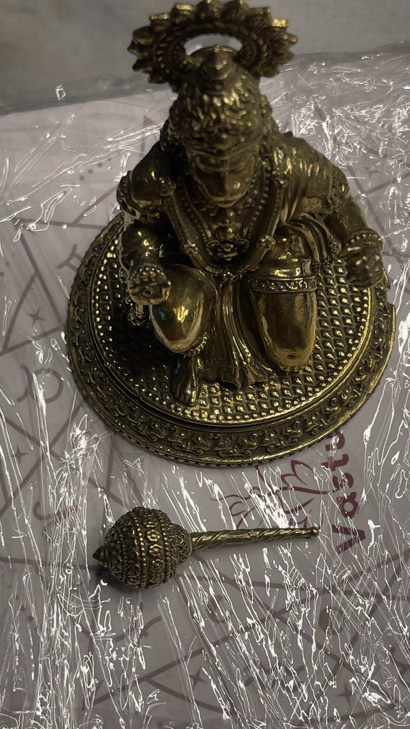 Customer photo review of Hanuman Ji Brass Idol | Vastu Remedy for Strength, Protection & Devotion | 3–4 Inch | 140–210 g