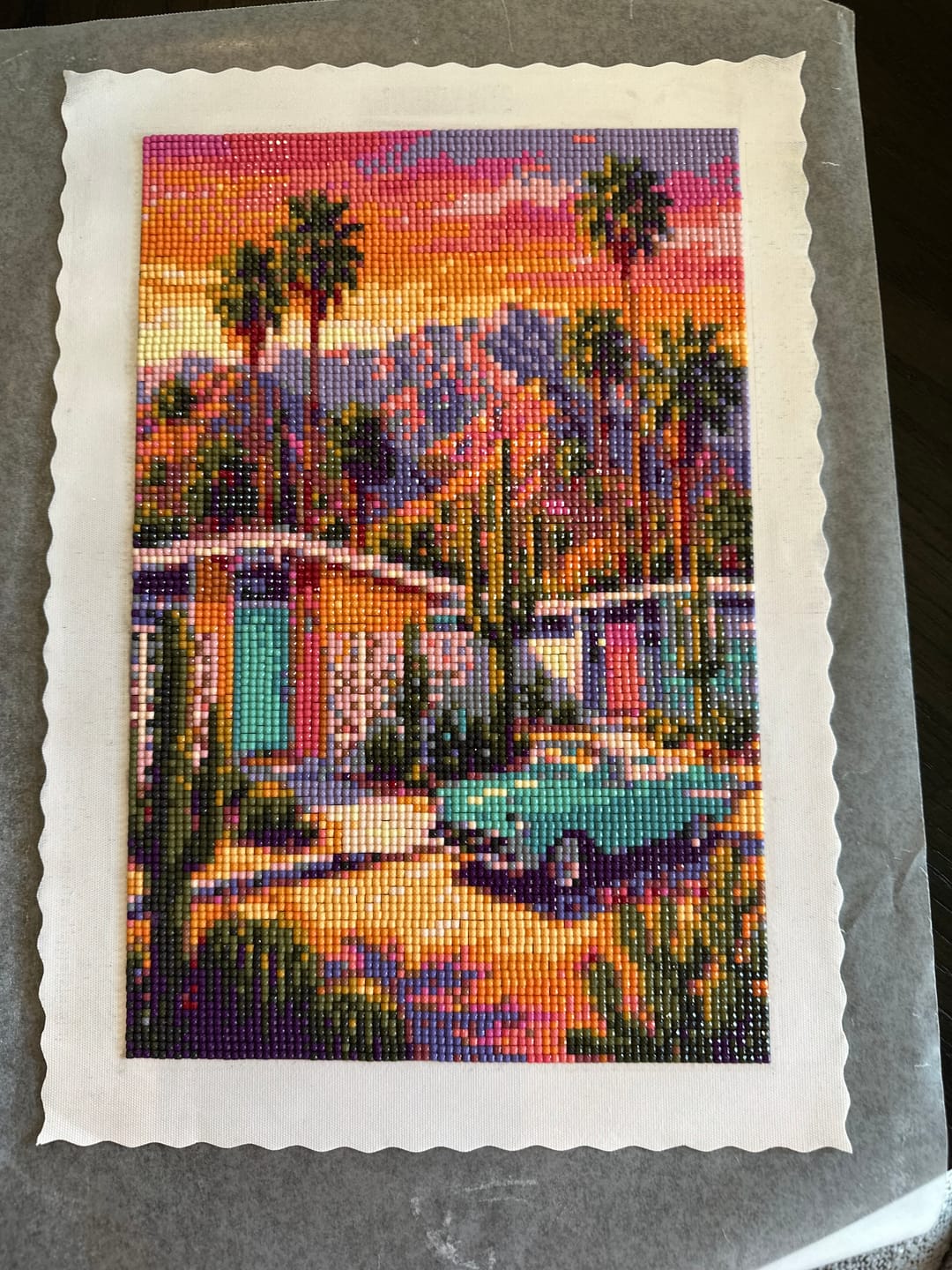Customer photo review of Palm Springs, California (Diamond Painting)