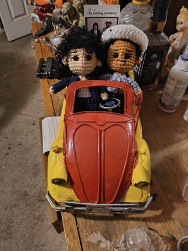 Customer photo review of Dolly® Personalized Couple Crochet Dolls