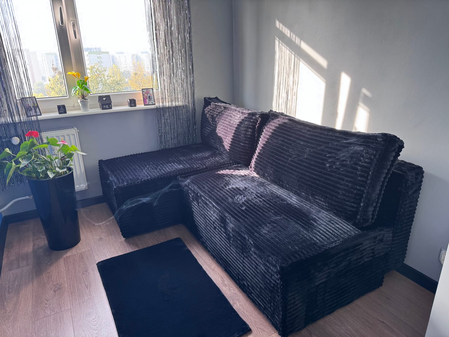 Customer photo review of Narożnik FORANO gruby sztruks L