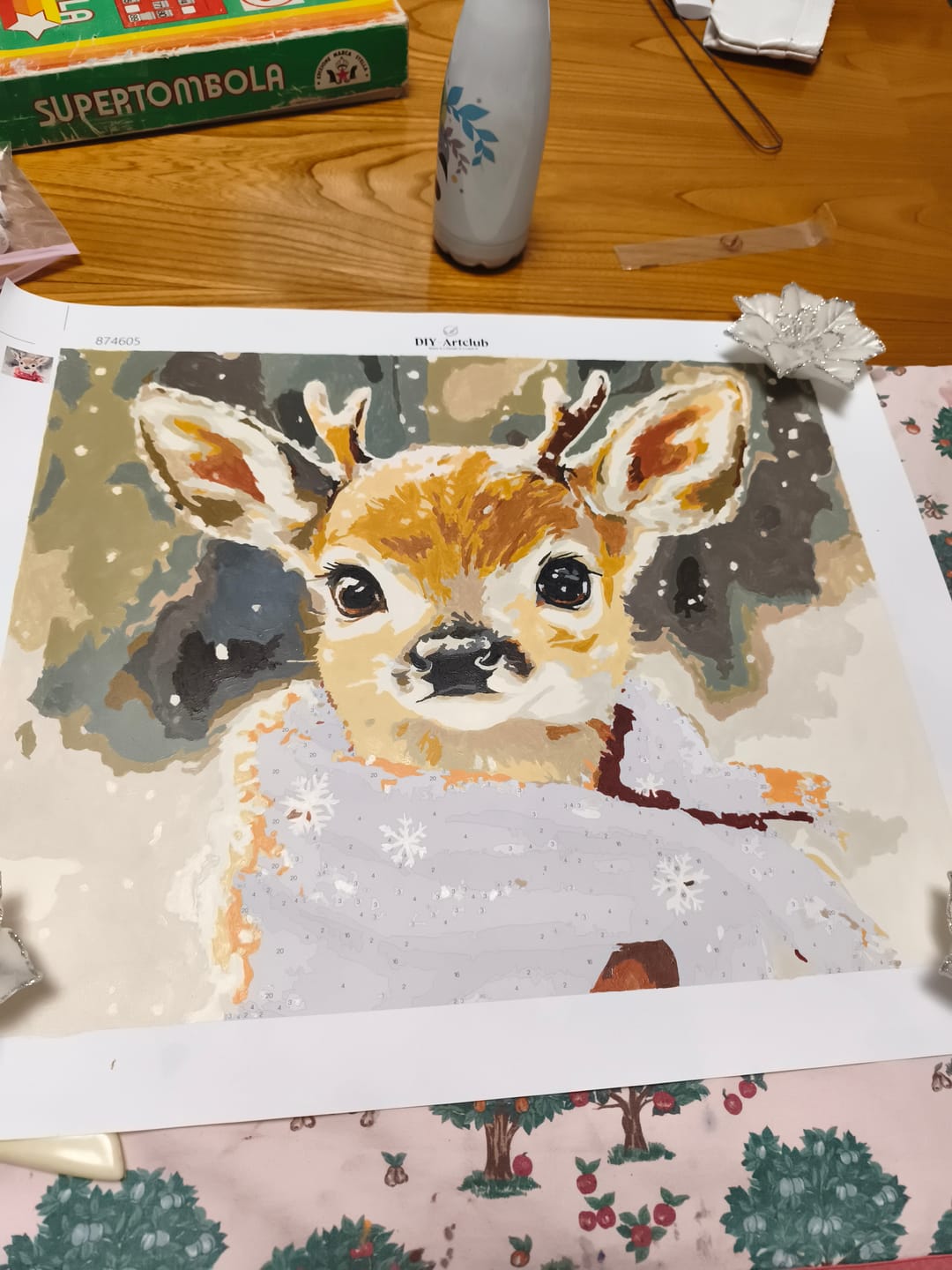 Customer photo review of Cute Baby Deer | Paint by Numbers