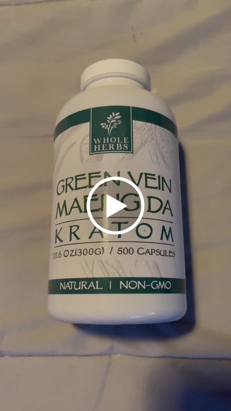 Customer video review of Whole Herbs Green Vein Maeng Da Kratom Capsules