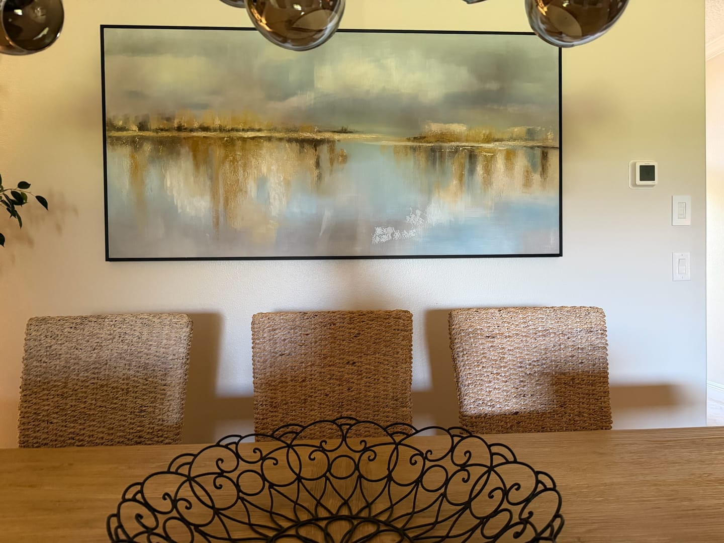 Customer photo review of Blue & Green Abstract Wall Art #BG136