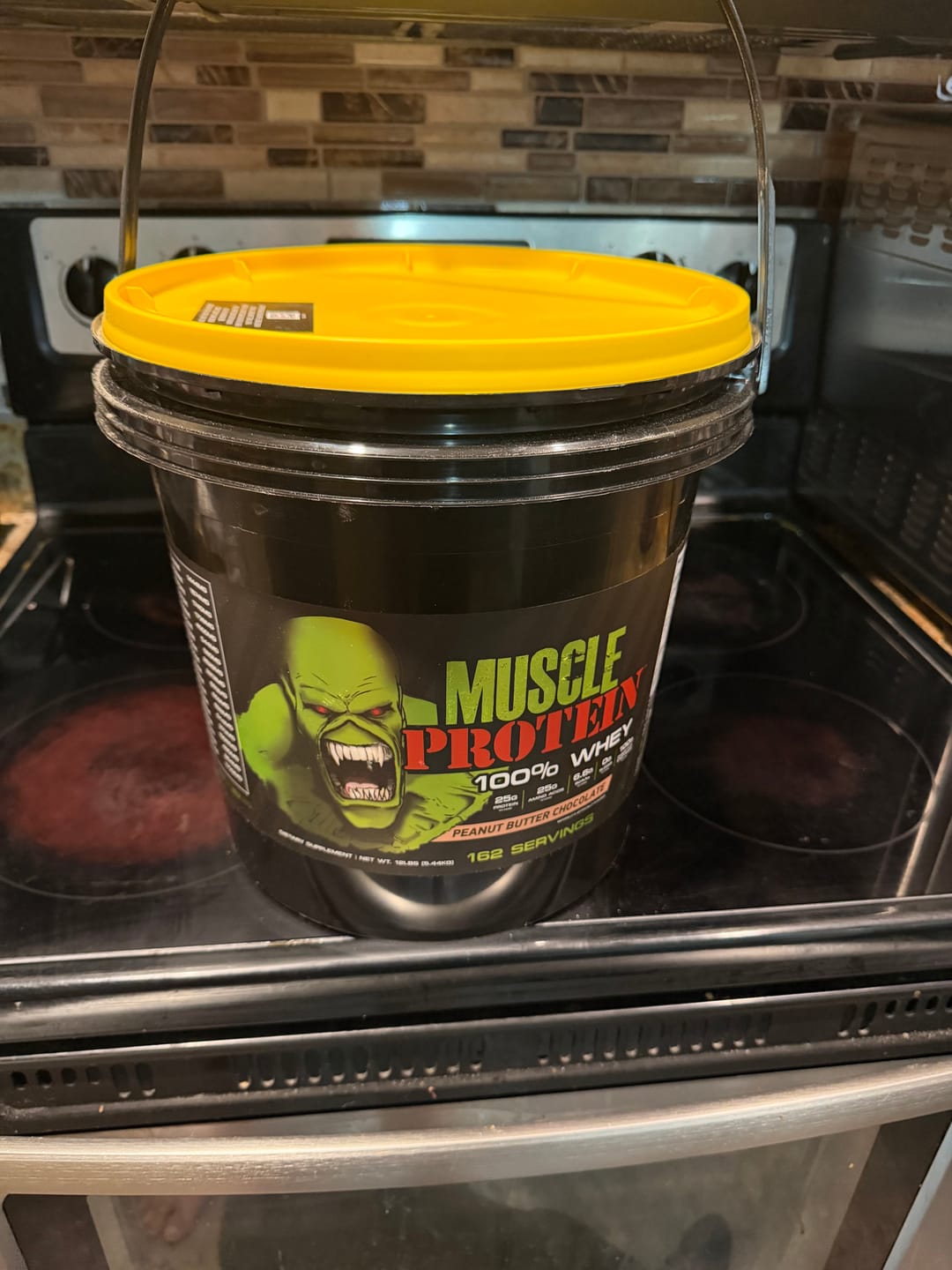 Customer photo review of Whey Protein Powder Bucket