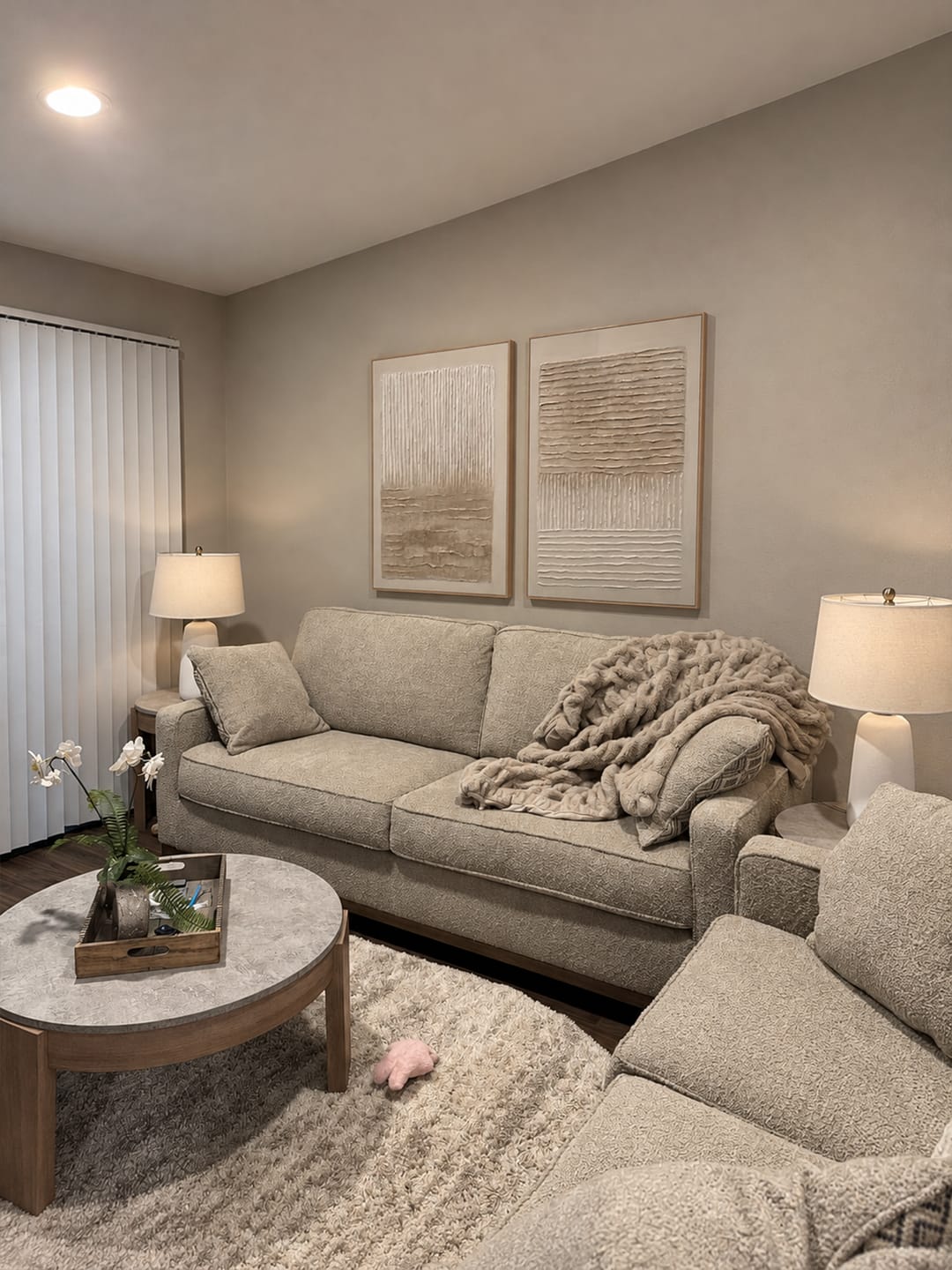Customer photo review of Beige and Brown Wabi Sabi Canvas Art Set of 2 #WS093